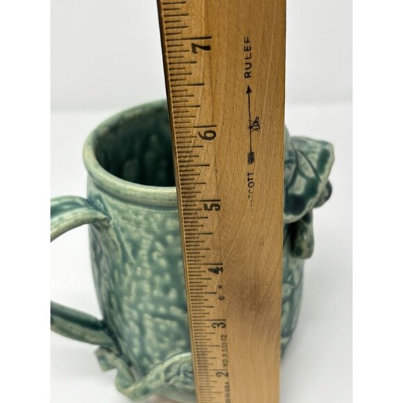 Handmade Art Pottery Green Lizard Mug Unique Ceramic Coffee Cup - Picture 12 of 13